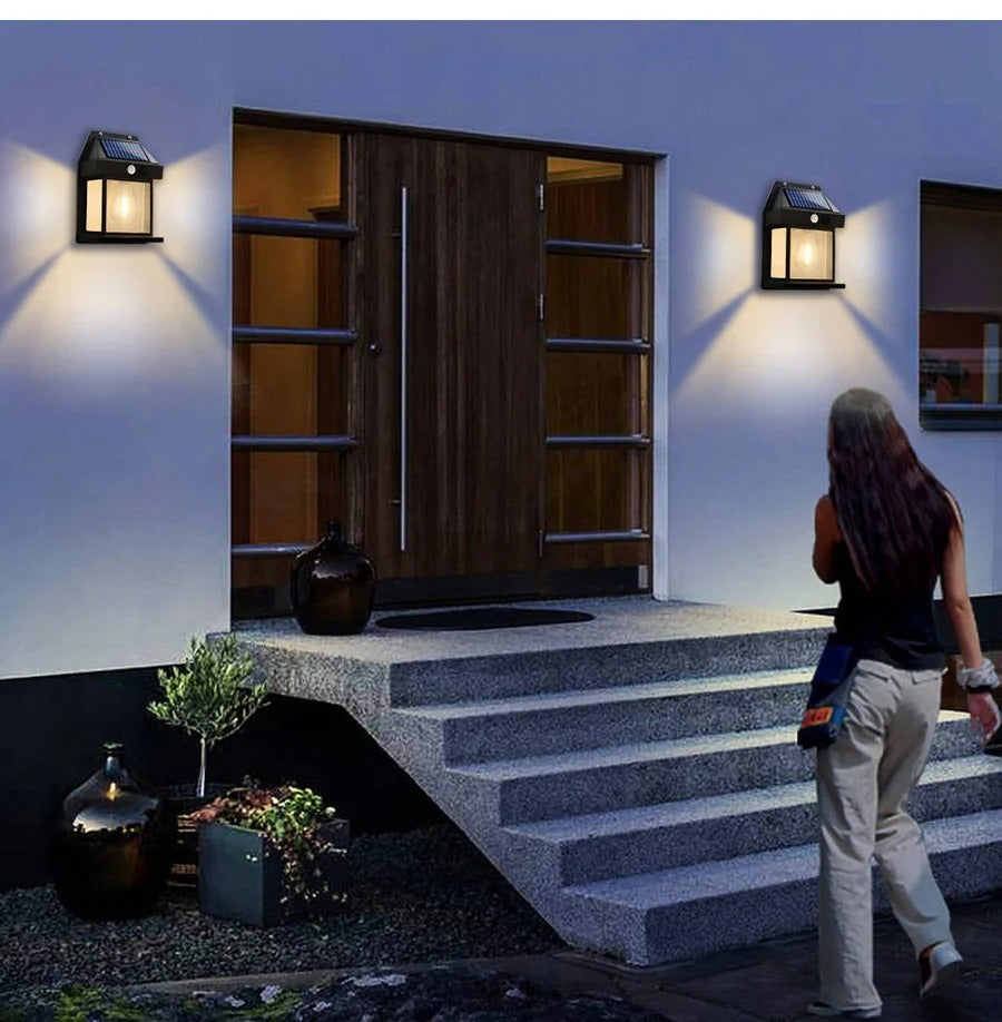 2 Set Solar Wall Lamp Outdoor