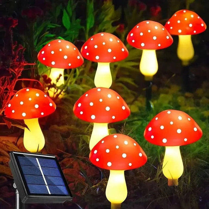 Havenholt Solar LED Mushroom Garden Lights, 12 Pack