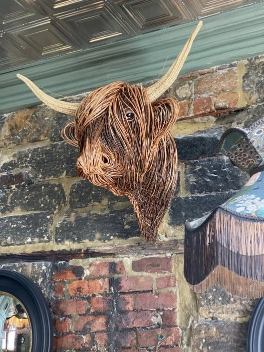 Wall Mounted Cow Sculpture