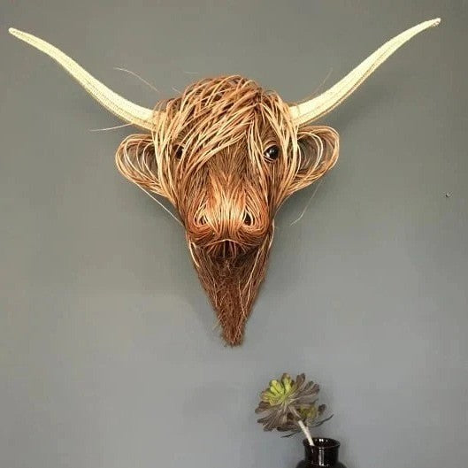 Wall Mounted Cow Sculpture
