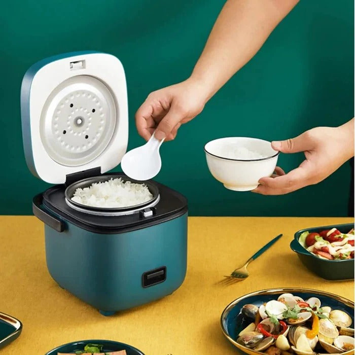 Mini Rice Cooker with Non-Stick Pot
