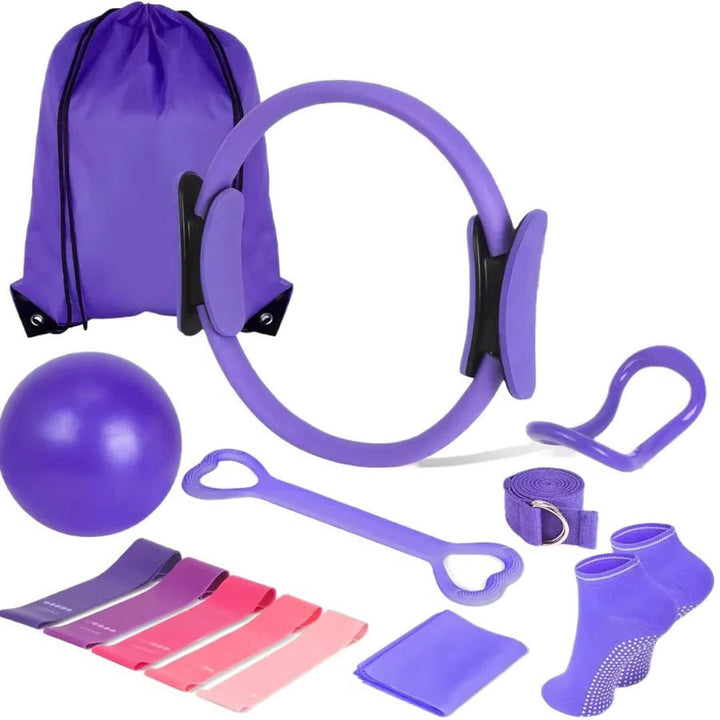 Pilates Ball and Resistance Band Set