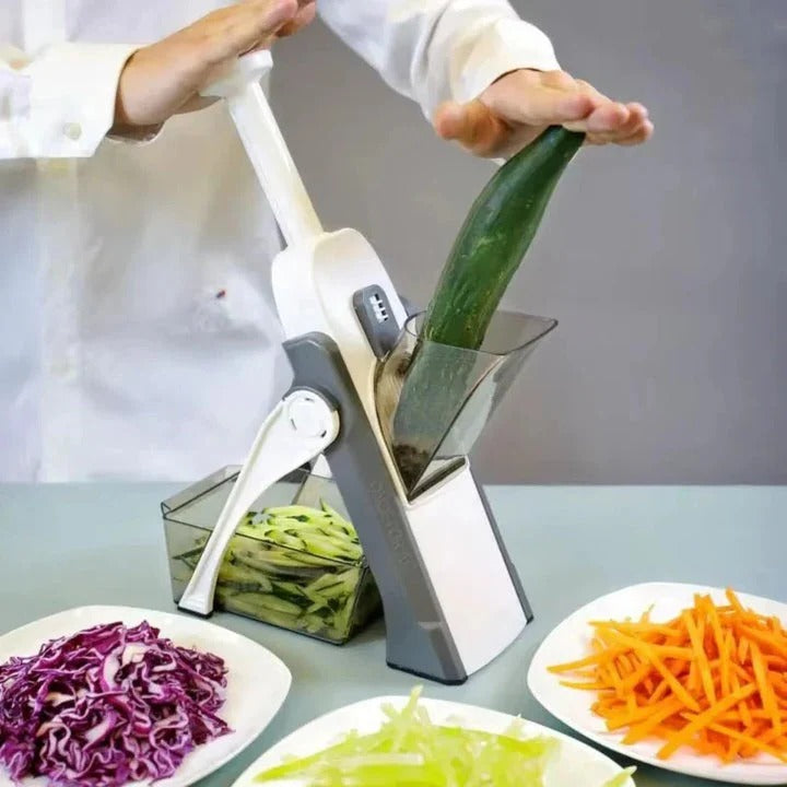 5 in 1 Vegetable Slicer with Collecting Tray