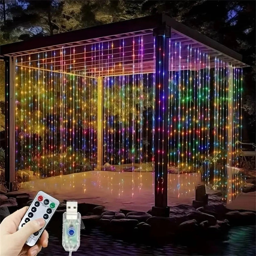 Curtain LED Lights with Remote, USB Powered