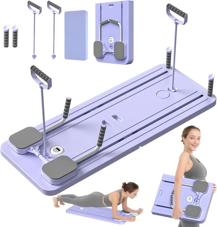 Havenholt Foldable Pilates Reformer Board with Resistance Bands