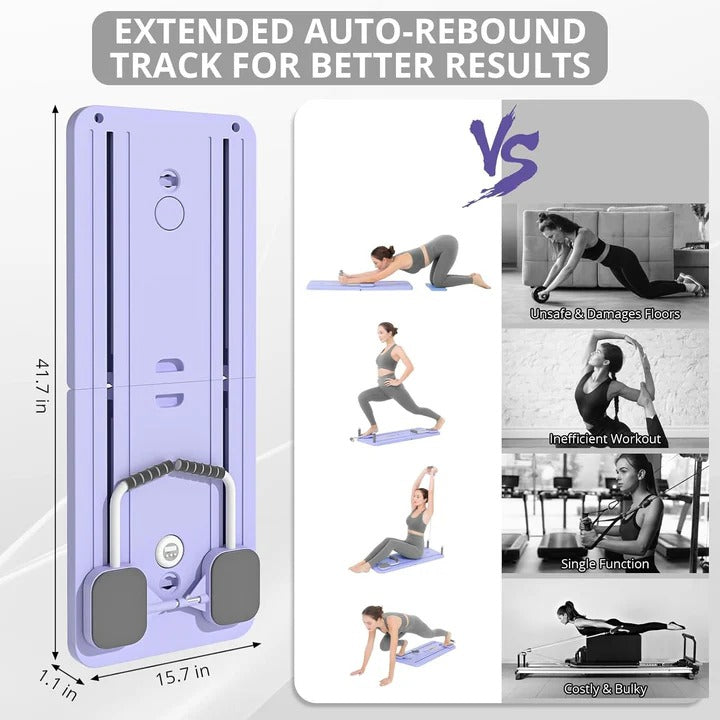Havenholt Foldable Pilates Reformer Board with Resistance Bands