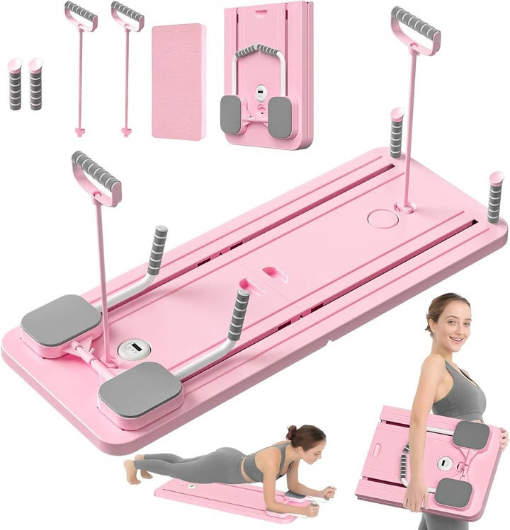 Havenholt Foldable Pilates Reformer Board with Resistance Bands