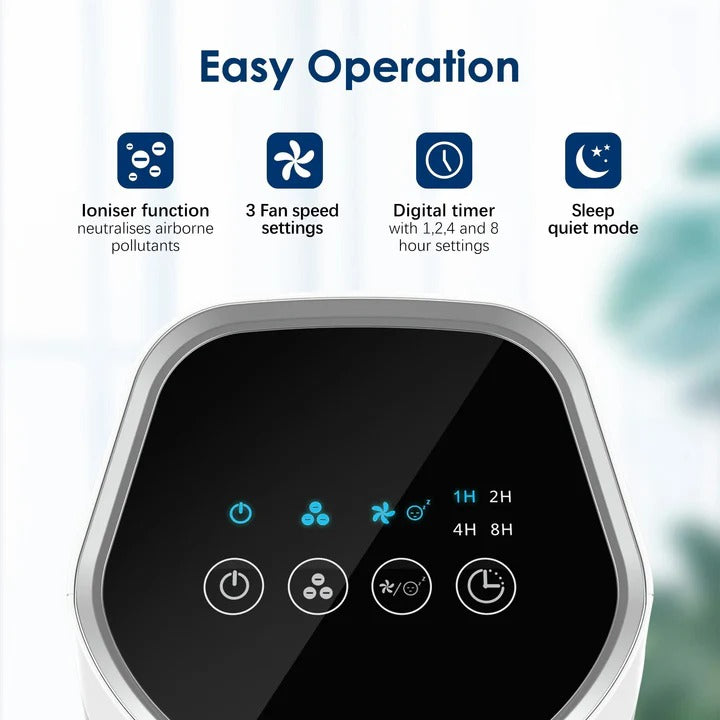 FreshFlow Compact HEPA Air Purifier for Bedrooms