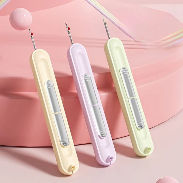 Dual Function Needle Threader for Easy Sewing and Crafting