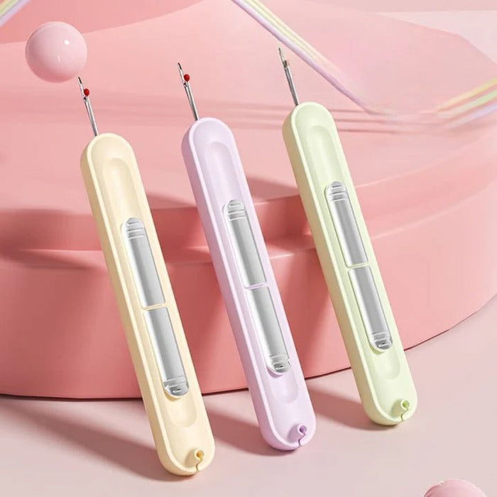 Dual Function Needle Threader for Easy Sewing and Crafting