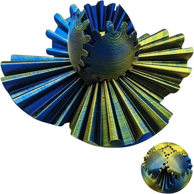 Whirling Steampunk Fidget Ball – Calming Gear Toy for Focus