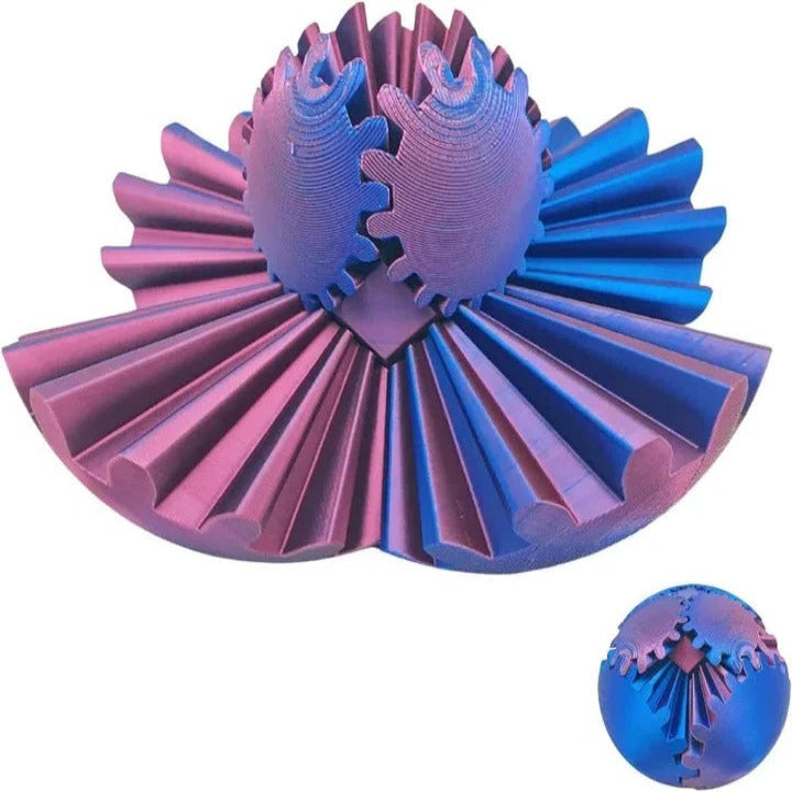 Whirling Steampunk Fidget Ball – Calming Gear Toy for Focus