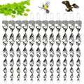 Reflective Spiral Rod Bird Deterrent with Wind-Powered Rotation and Silver Finish