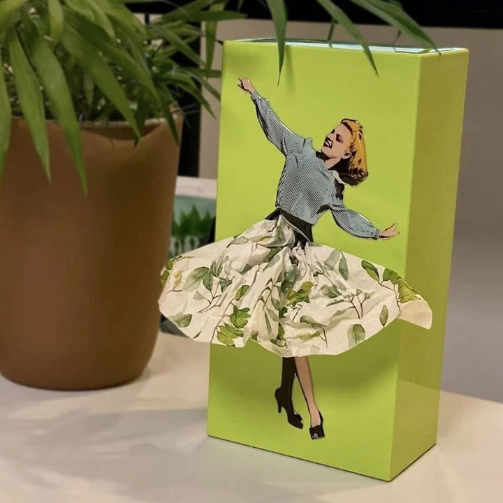 Modern Decorative Tissue Box with Flying Skirt Style Cover