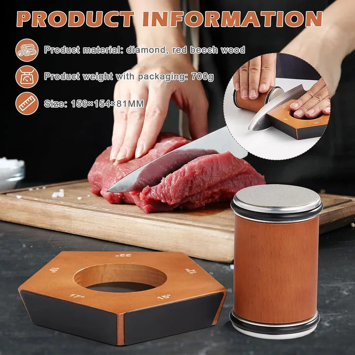 Rolling Knife Sharpener – Diamond Manual Tool for Precision Edges