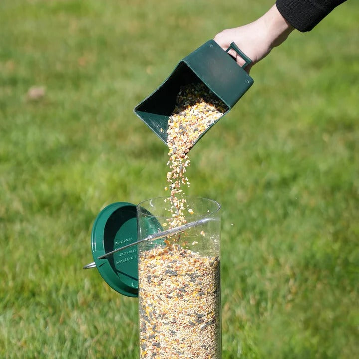 Durable Metal Bird Feeder with Cage Design to Deter Squirrels