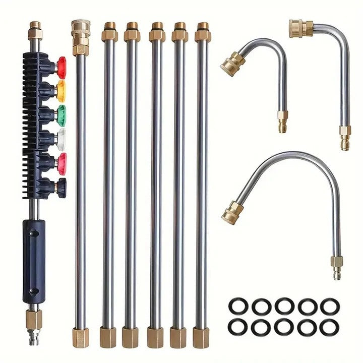 High Pressure Telescoping Wand Set For Walls and Drainage Cleaning