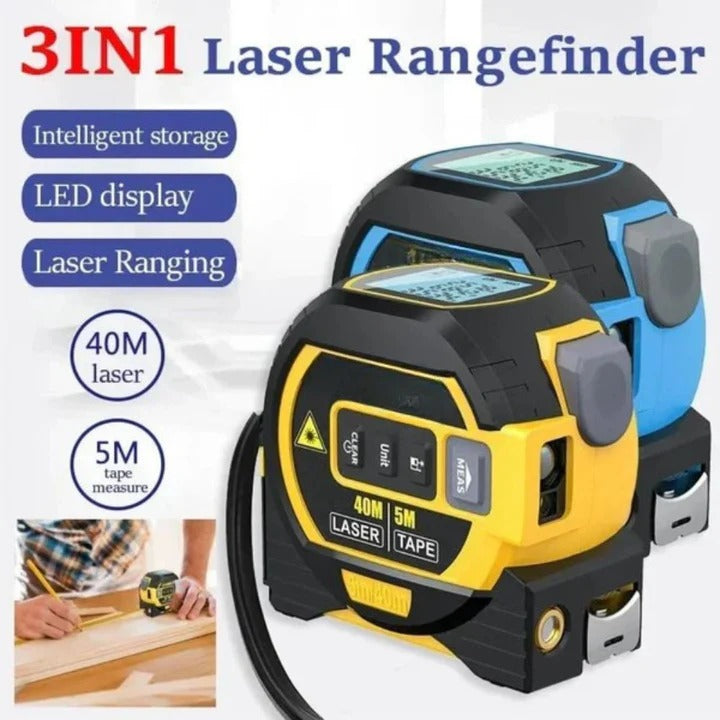 Multifunction 3 in 1 Laser Tape Measure with Infrared