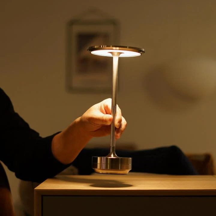 Cordless Table Lamp with Dimmable Light and Portable Design