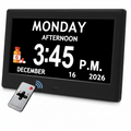 Activity Reminder Clock with Eight Daily Task Icons and Large Adjustable Display