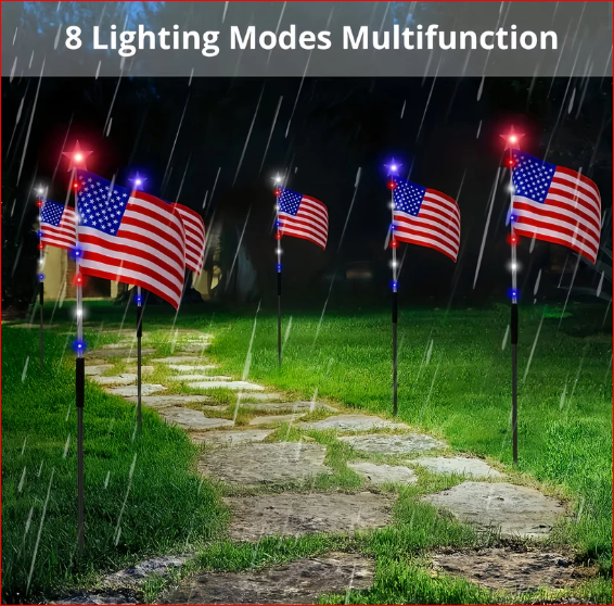 Havenholt Flag Garden Lights with 8 Modes, 8 Pack