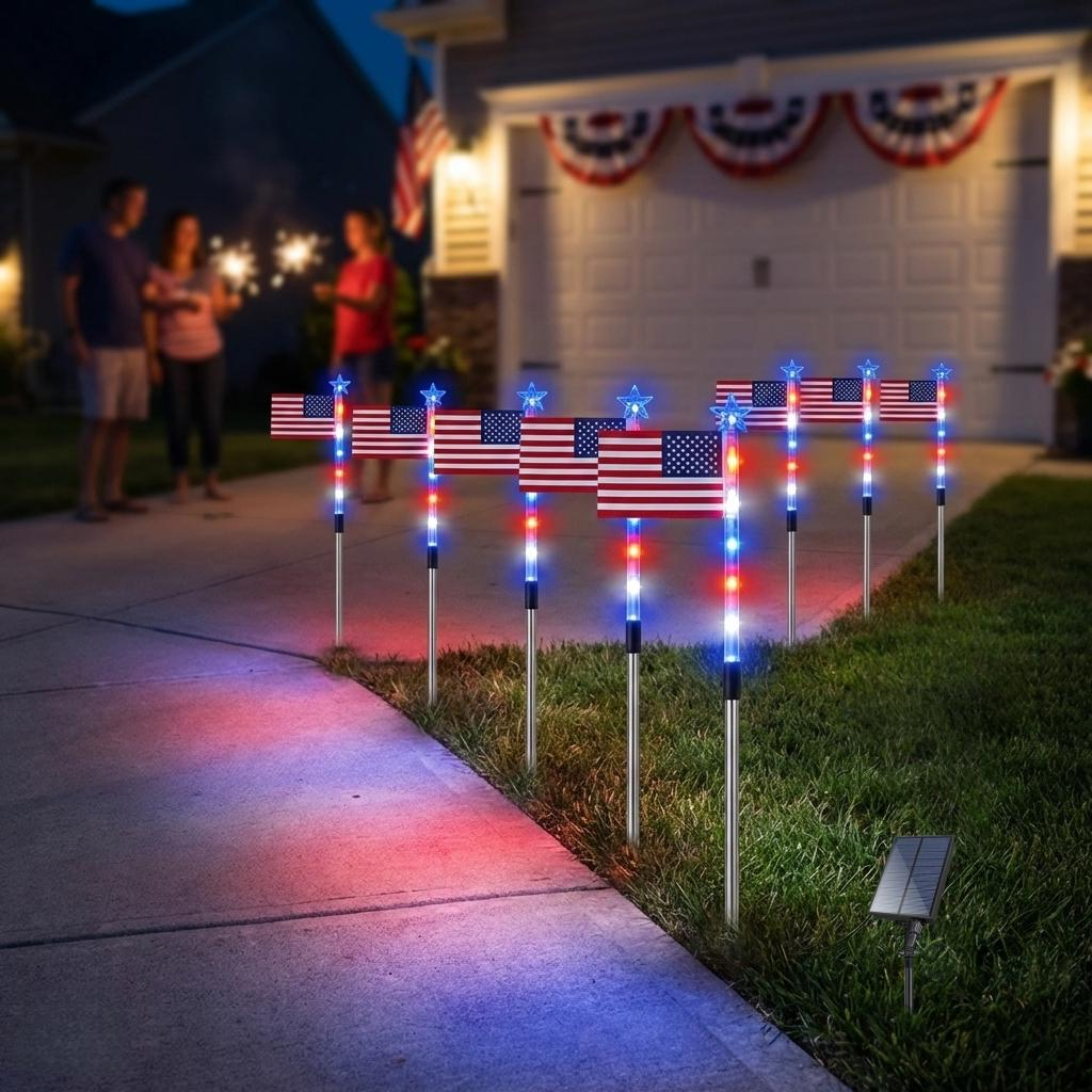 Havenholt Flag Garden Lights with 8 Modes, 8 Pack