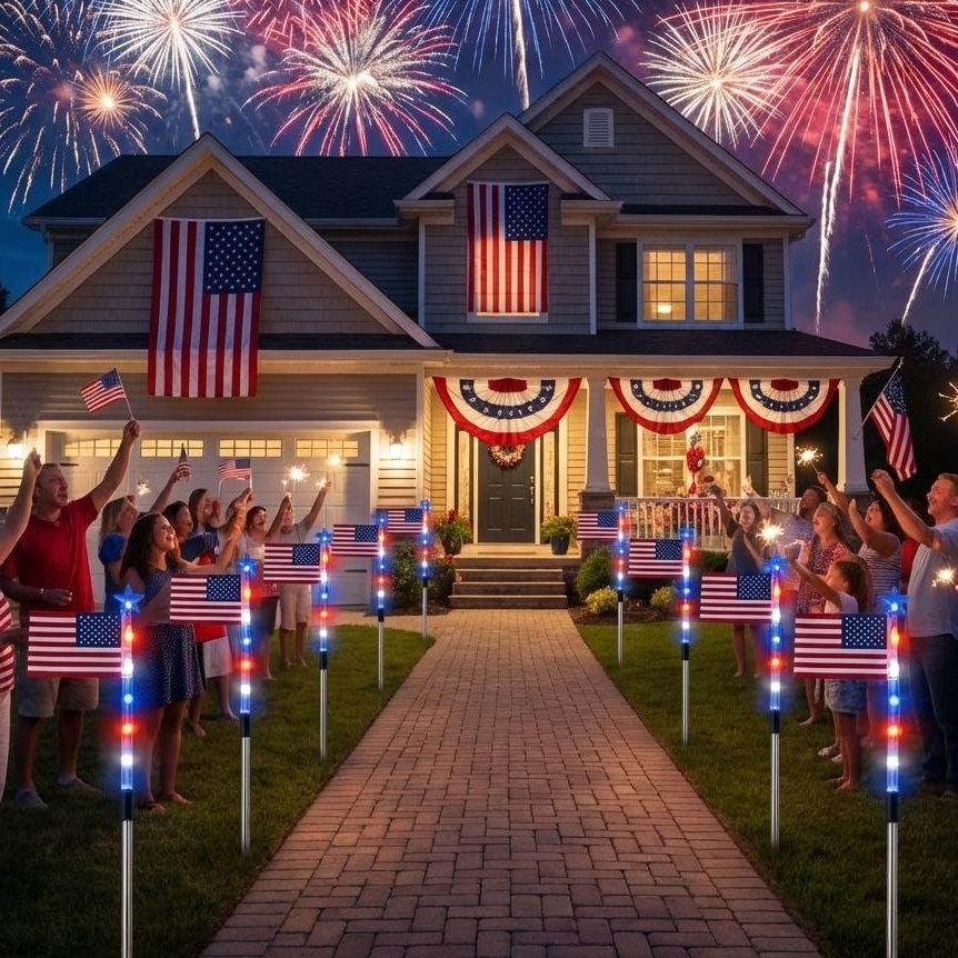 Havenholt Flag Garden Lights with 8 Modes, 8 Pack