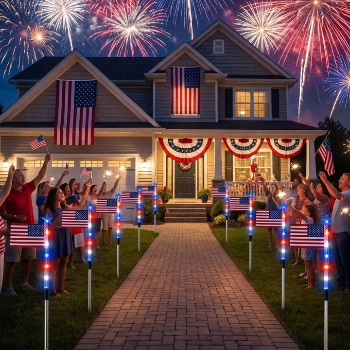 Havenholt Flag Garden Lights with 8 Modes, 8 Pack