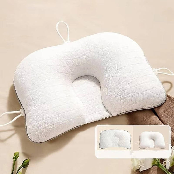 Baby Pillow with Memory Foam and Cotton Cover, Portable Infant Support Cushion
