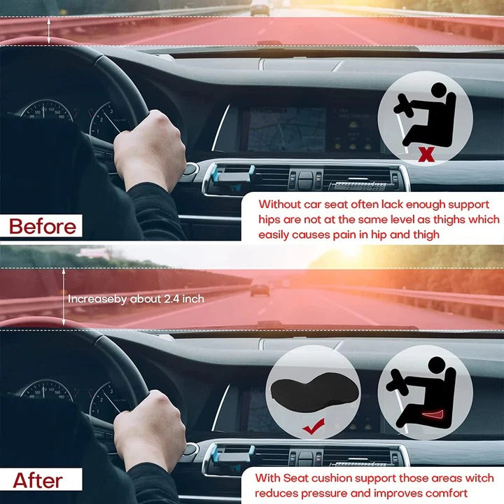 Ergonomic Car Booster Seat Cushion for Adult Comfort