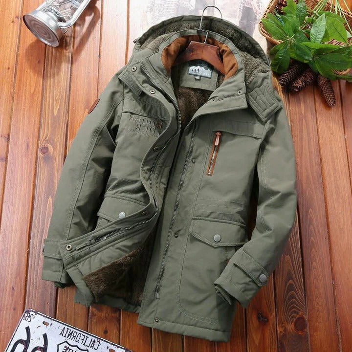 Multi-Pocket Padded Workwear Fleece Jacket