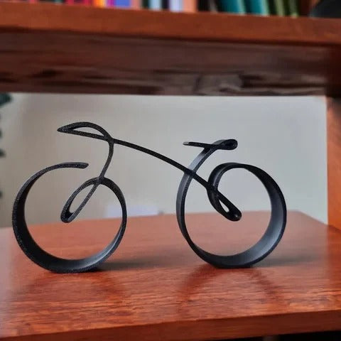 Metal Wire Bicycle Sculpture with Minimalist Design