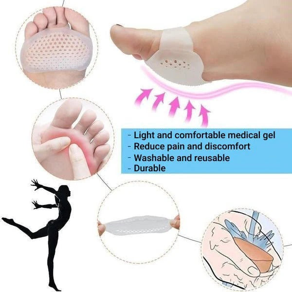 Breathable Forefoot Gel Cushion Pads, Pair
