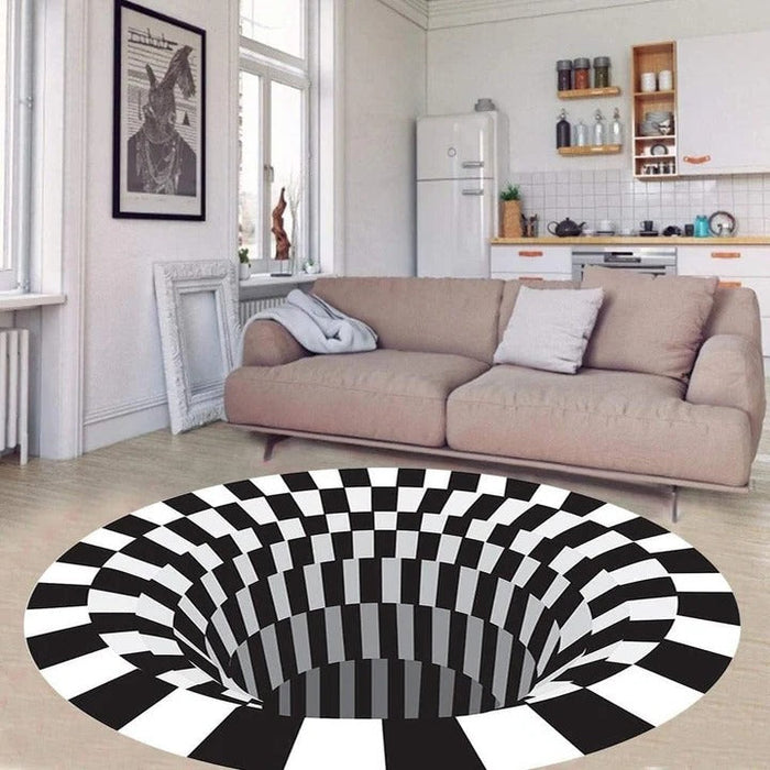 Havenholt 3D Optical Illusion Rug with Geometric Pattern