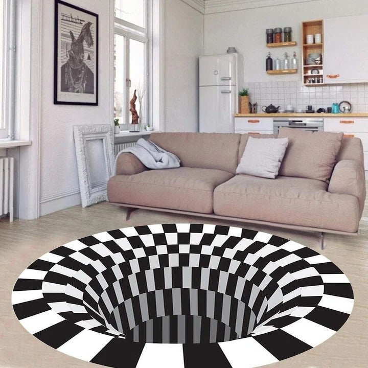 Havenholt 3D Optical Illusion Rug with Geometric Pattern