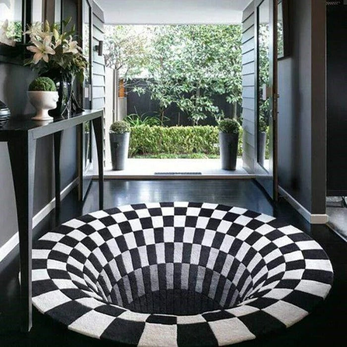 Havenholt 3D Optical Illusion Rug with Geometric Pattern
