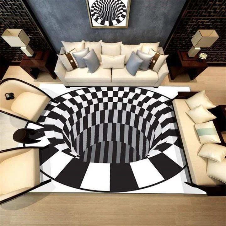 Havenholt 3D Optical Illusion Rug with Geometric Pattern