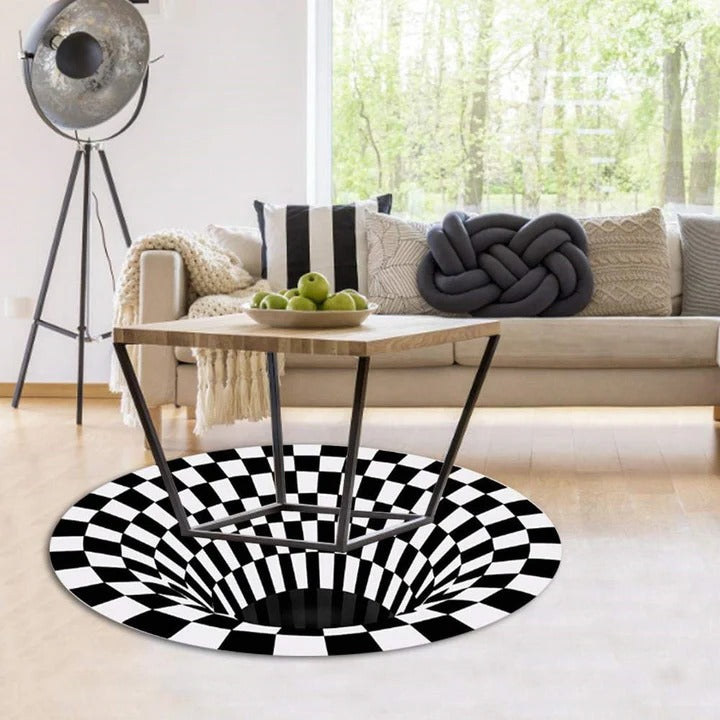 Havenholt 3D Optical Illusion Rug with Geometric Pattern