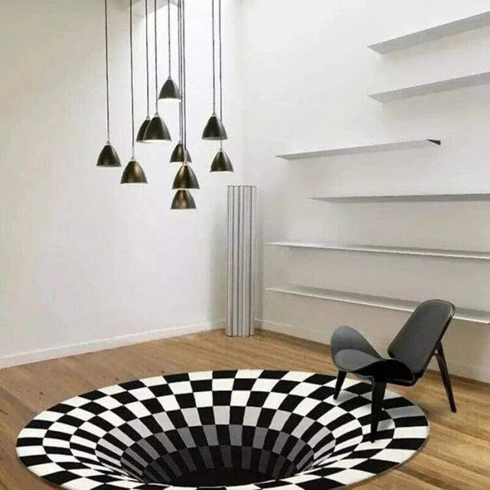 Havenholt 3D Optical Illusion Rug with Geometric Pattern