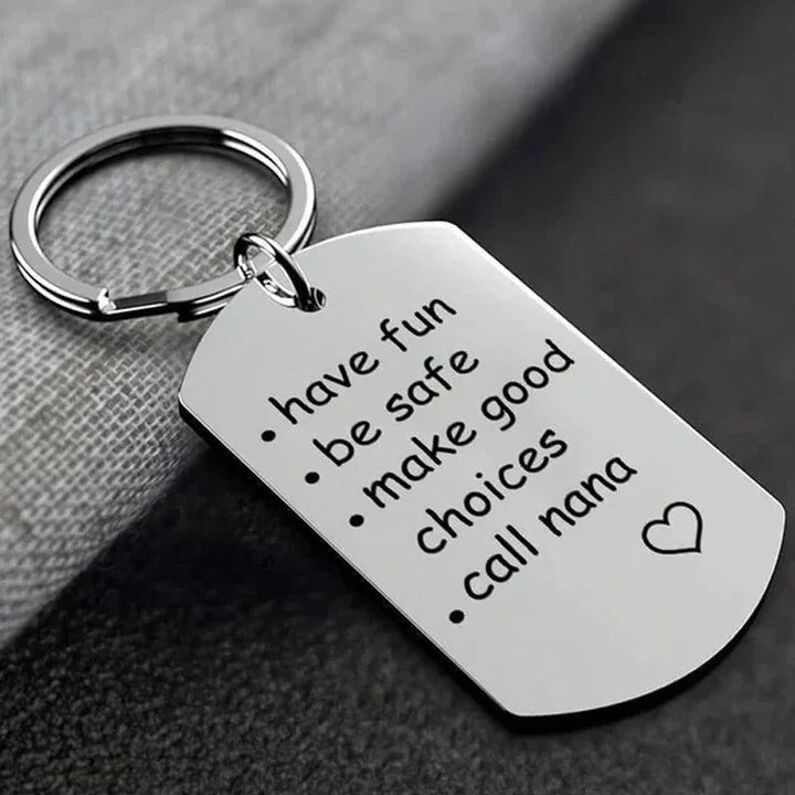 Durable Stainless Steel Keychain, Engraved Daily Reminder Gift