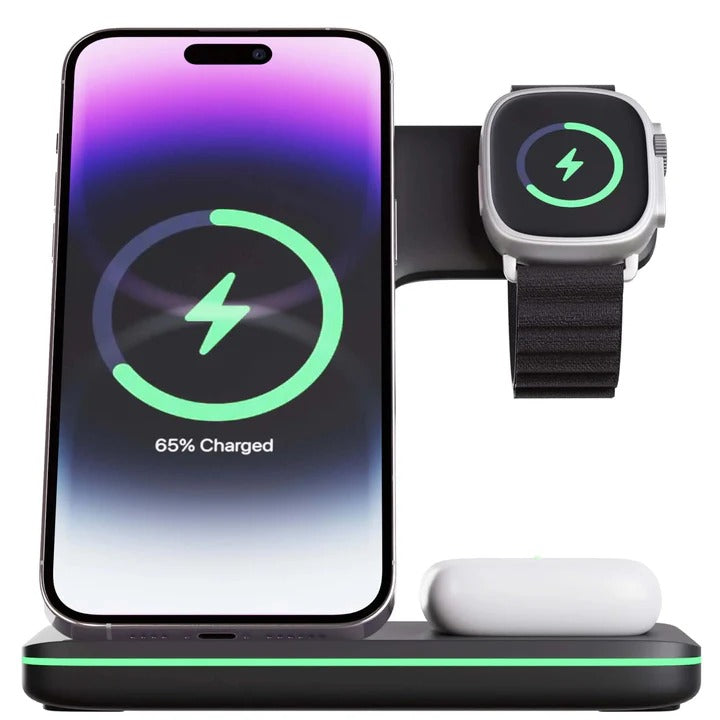 Apple Charger Stand, 3 in 1 Dock for Phone and Watch