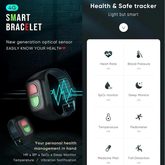 Smart Watch for Seniors, Activity and Health Monitoring Device