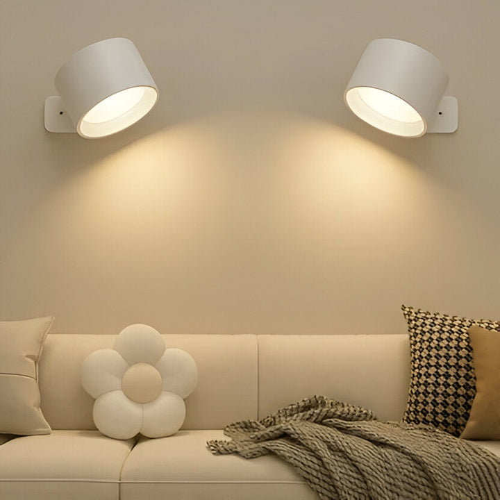 Rotating Wall Lamp, Cordless LED for Home