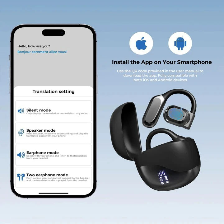 Wireless Translator Earbuds, Portable Device