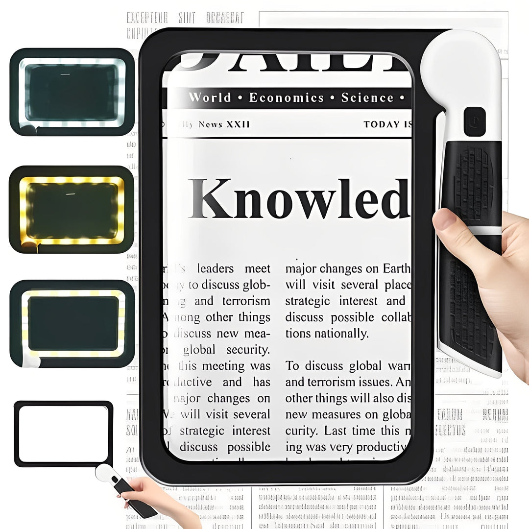 Folding Handheld Magnifier and Built-in LED