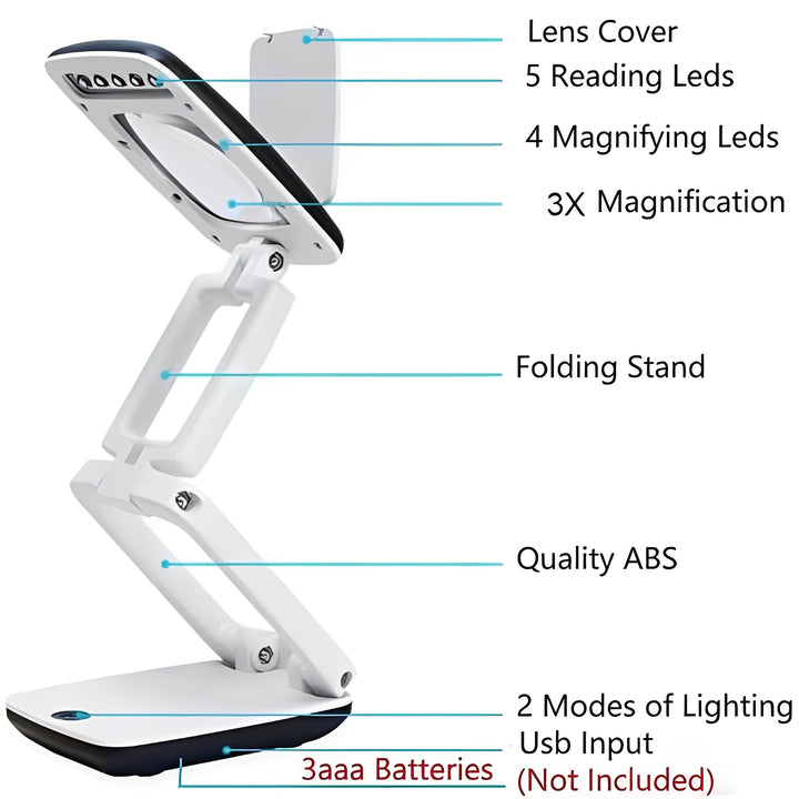 LED Magnifying Desk Lamp for Reading