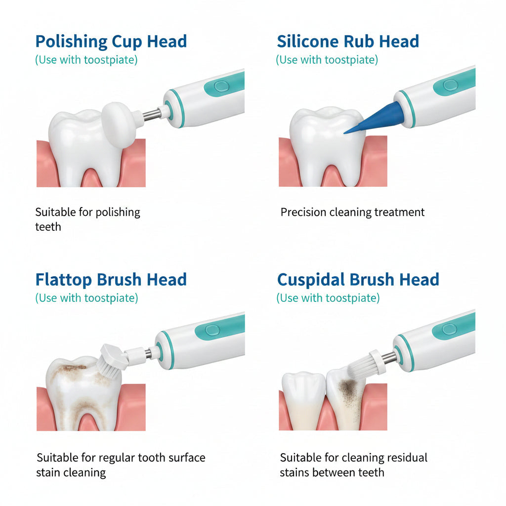 Havenholt Electric Oral Care Plaque Remover with 4 Heads
