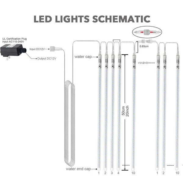 LED Dripping Icicle Lights for Outdoor Decor