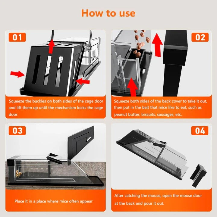 Havenholt Automatic Mouse Trap Cage with Pressure Trigger