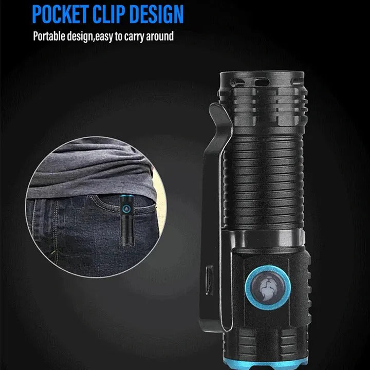 Havenholt Compact Rechargeable LED Torch with Magnetic Clip